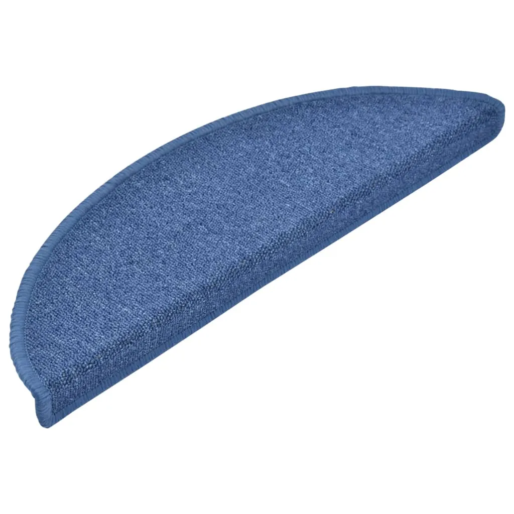 vidaXL Stair Mats 10 pcs 56x17x3 cm Blue