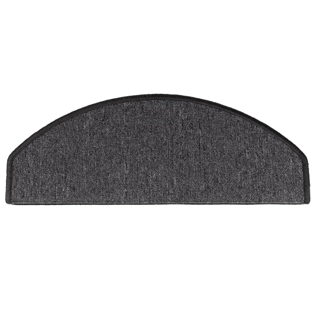 vidaXL Stair Mats 10 pcs 65x24x4 cm Anthracite