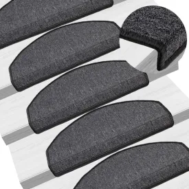 vidaXL Stair Mats 10 pcs 65x24x4 cm Anthracite