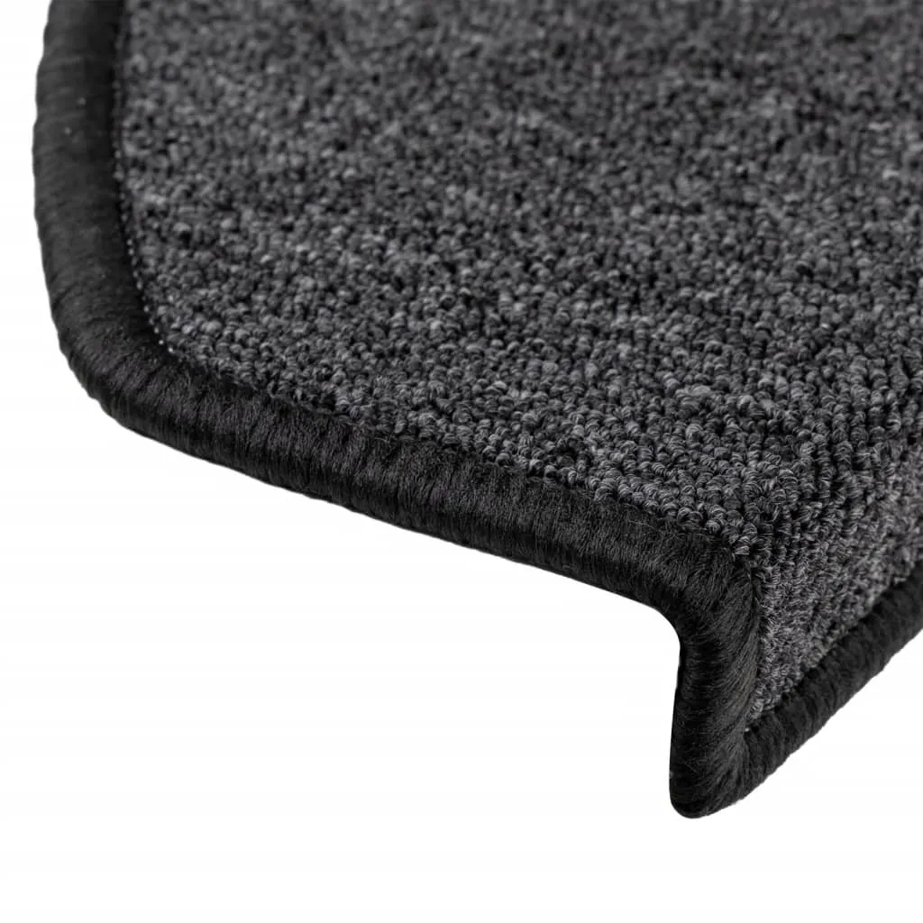 vidaXL Stair Mats 10 pcs 65x24x4 cm Anthracite