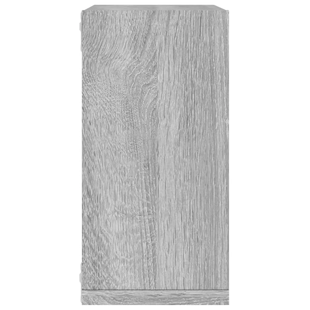 vidaXL Wall Cube Shelves 2 pcs Grey Sonoma 30x15x30 cm