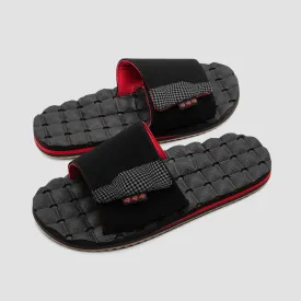 Volcom Recliner Slide Sandals Ribbon Red