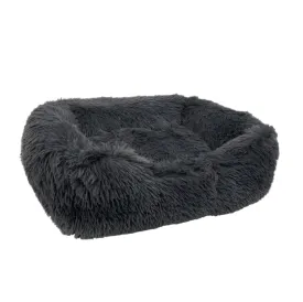 Wag and Wiggle Long Plush Relaxing Cuddle Dog Bed