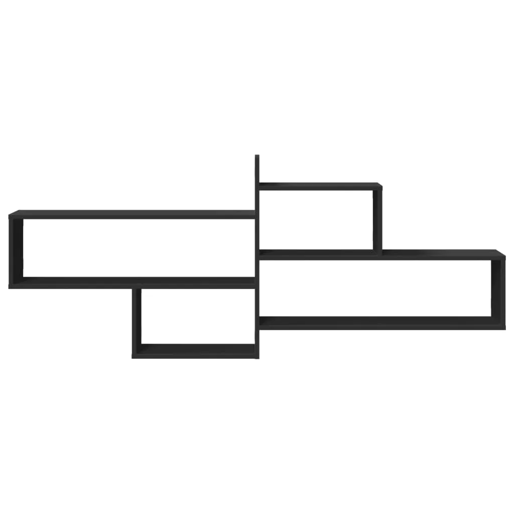 Wall Shelf Black 167.5x18x68 cm Engineered Wood