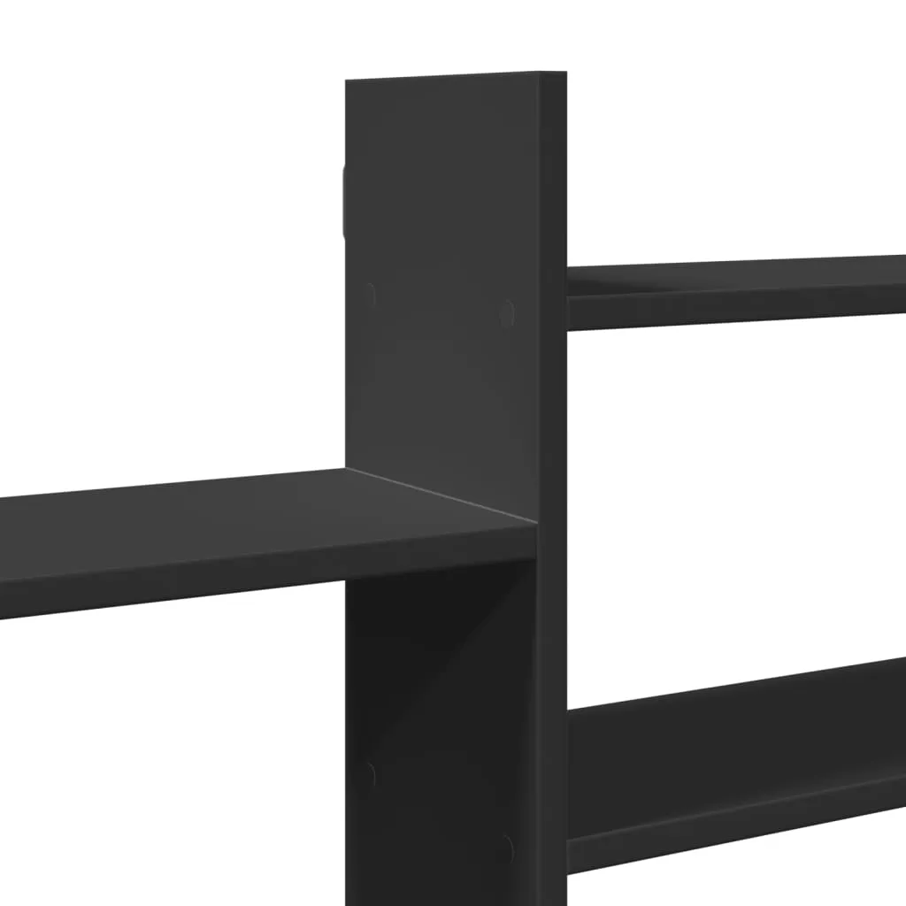 Wall Shelf Black 167.5x18x68 cm Engineered Wood