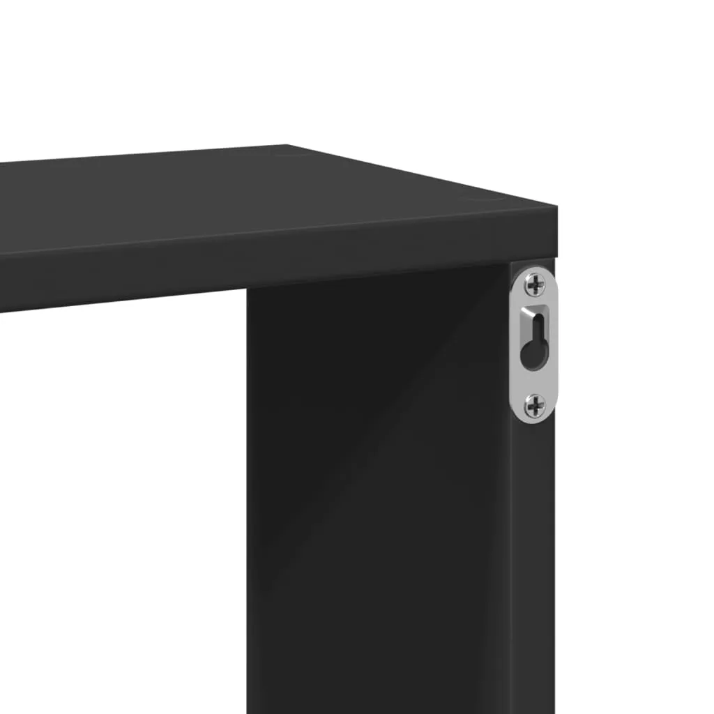 Wall Shelf Black 167.5x18x68 cm Engineered Wood