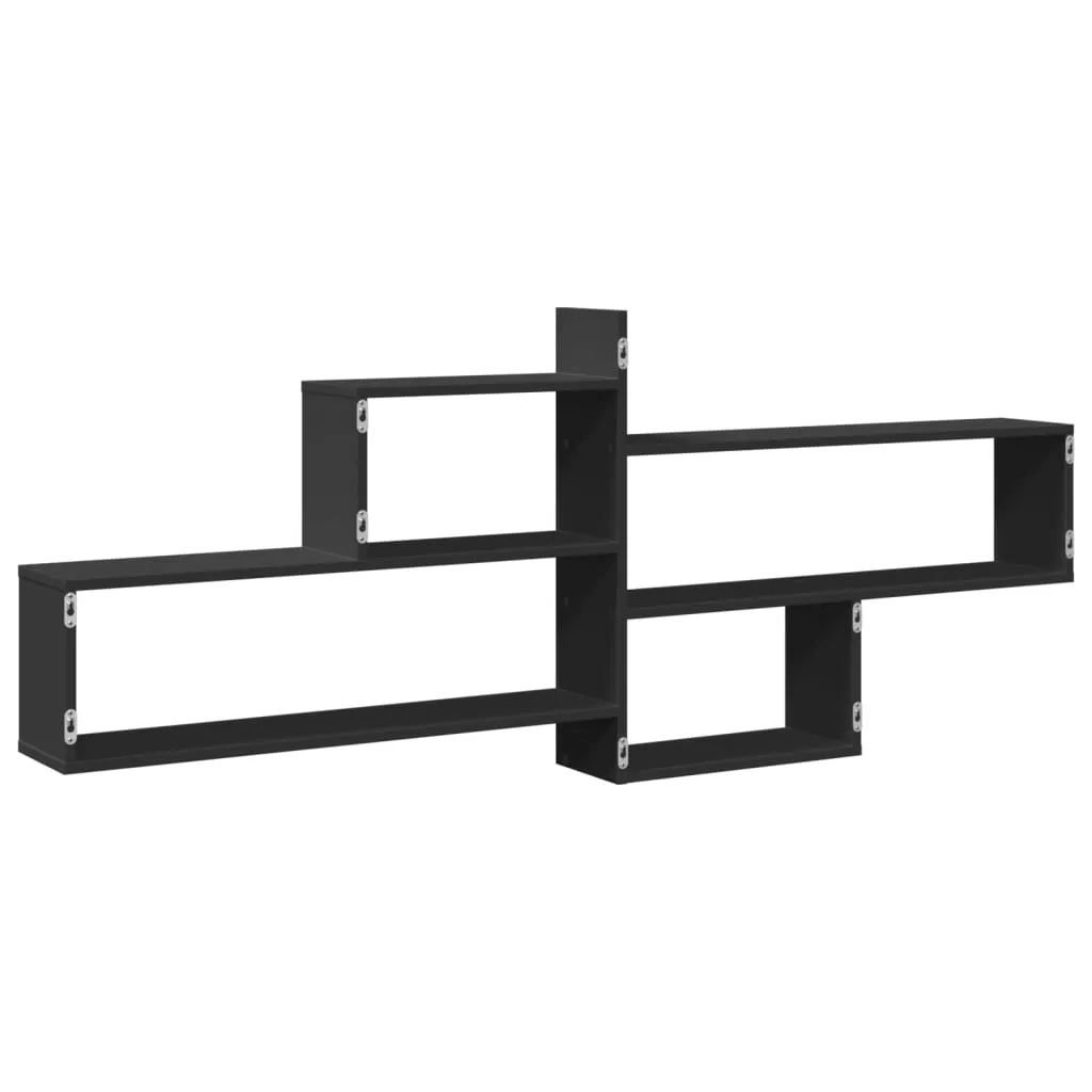 Wall Shelf Black 167.5x18x68 cm Engineered Wood