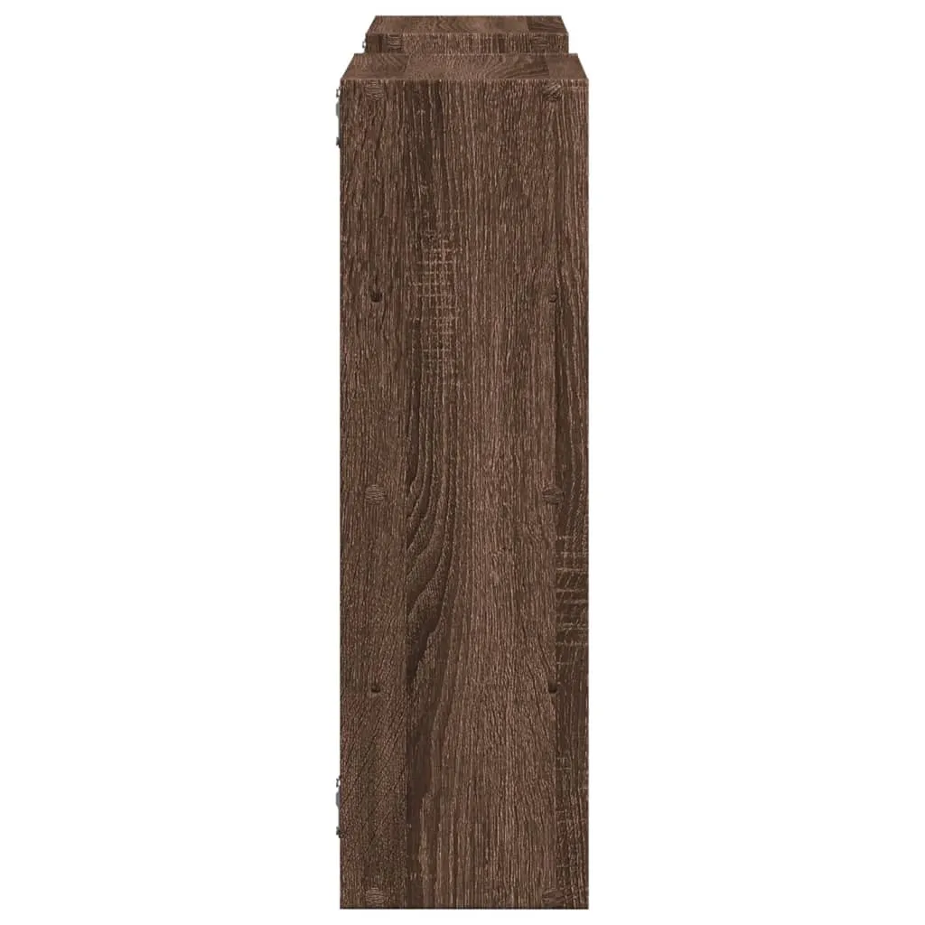 Wall Shelf Brown Oak 96x18x60 cm Engineered Wood