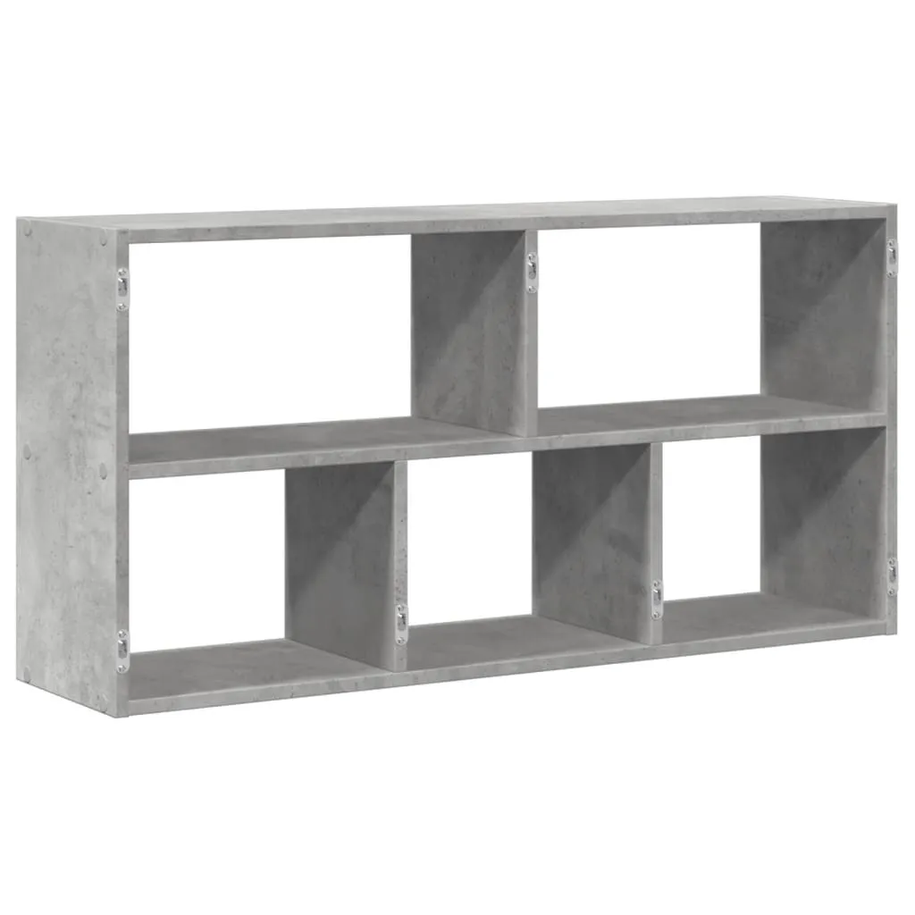 Wall Shelf Concrete Grey 100x25x50 cm Engineered Wood