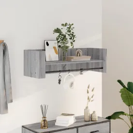 Wall Shelf Grey Sonoma 100x35x30.5 cm Engineered Wood