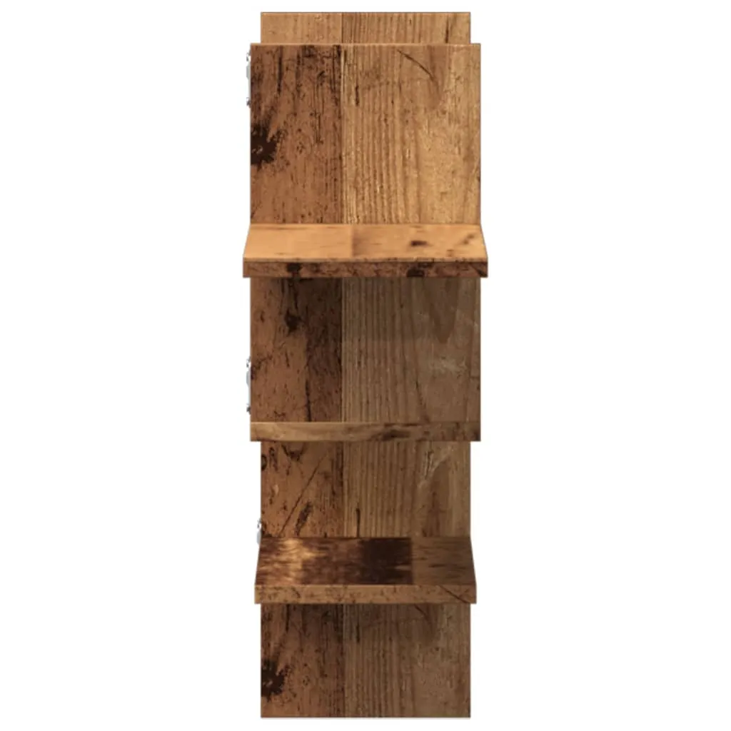 Wall Shelf Old Wood 124.5x18x60.5 cm Engineered Wood