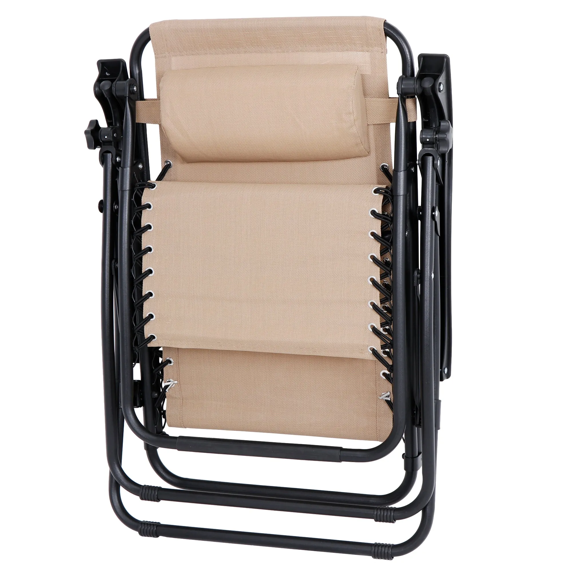 ZENY™ Set of 2 Adjustable Lounge Chair Outdoor Zero Gravity Folding Chair Recliners for Patio, Pool