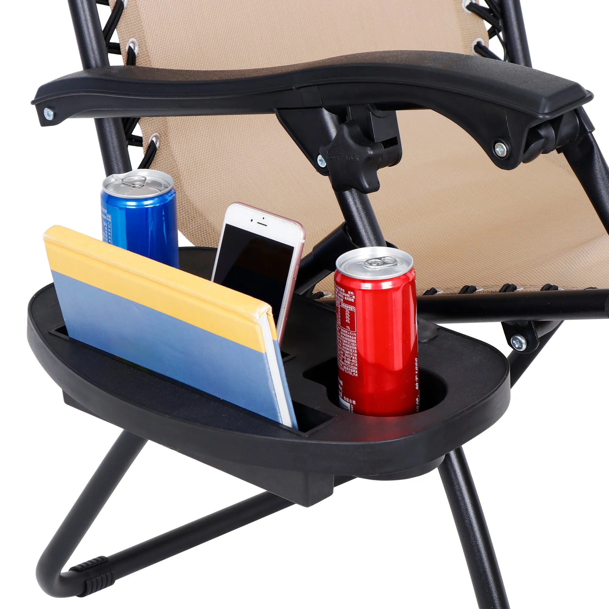ZENY™ Set of 2 Adjustable Lounge Chair Outdoor Zero Gravity Folding Chair Recliners for Patio, Pool